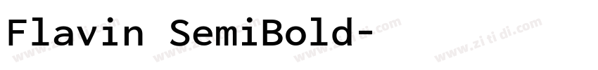 Flavin SemiBold字体转换